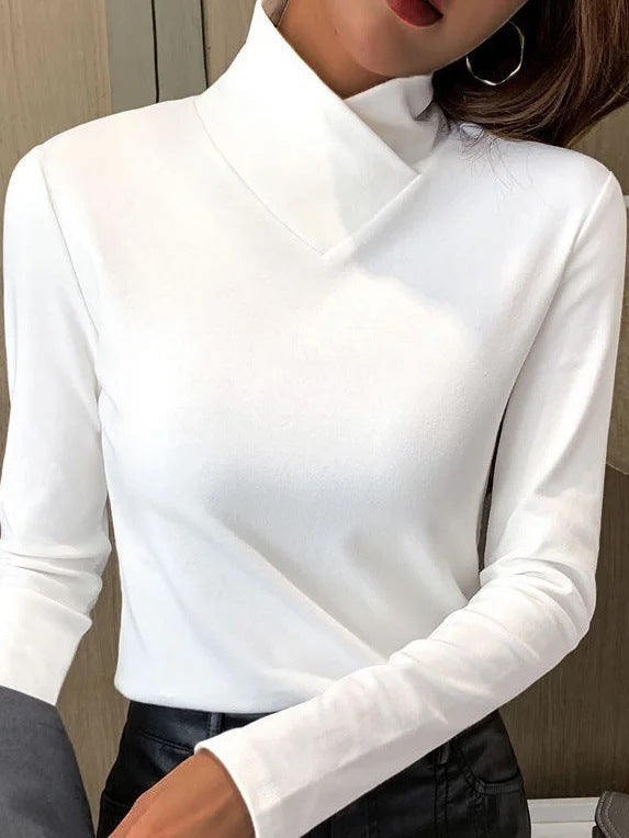 Veerle™ Elegantes Top mit asymmetrischem Kragen