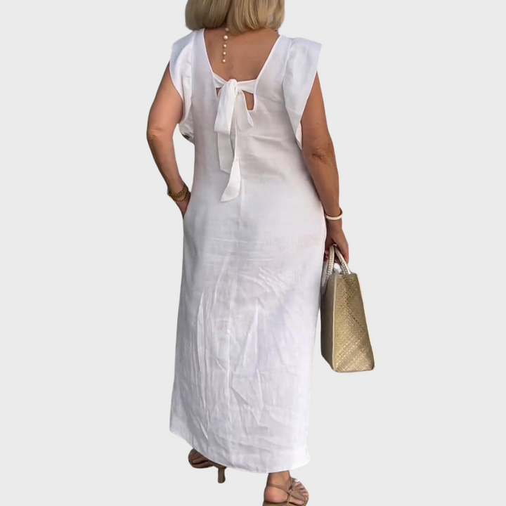 Felicity | Dames Mouwloos Zak Maxi Casual Jurk