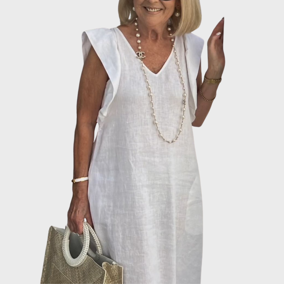 Felicity | Dames Mouwloos Zak Maxi Casual Jurk
