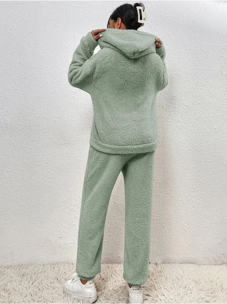 Evi™ Dames Teddy Fleece Loungewear Set