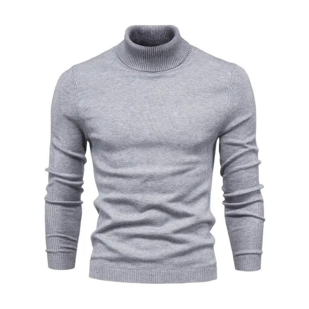 Anthony | Herren Warmer Rippstrickpullover mit Kragen