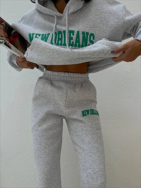 Co-ord™ Set met "New York" Print | Katoenmix | Comfortabel en Trendy