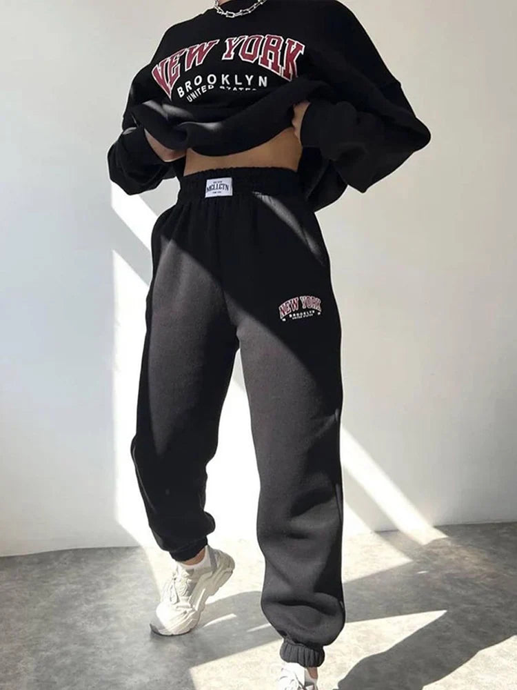 Co-ord™ Set met "New York" Print | Katoenmix | Comfortabel en Trendy