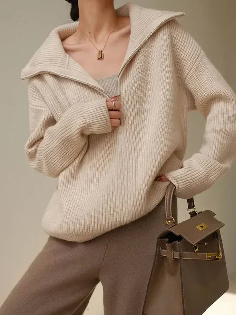 Half™ Zip Gebreide Trui | Zachte Brei | Comfort en Stijl