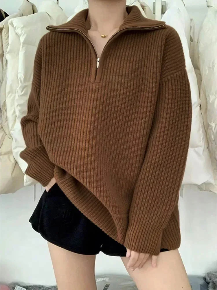 Half™ Zip Gebreide Trui | Zachte Brei | Comfort en Stijl
