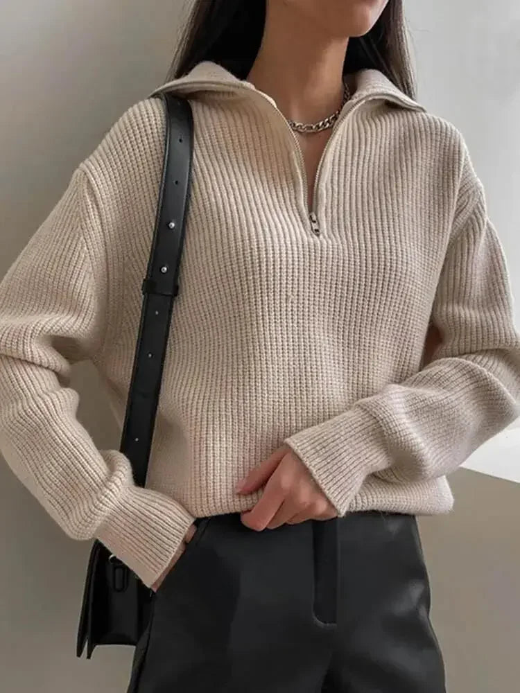 Half™ Zip Gebreide Trui | Zachte Brei | Comfort en Stijl