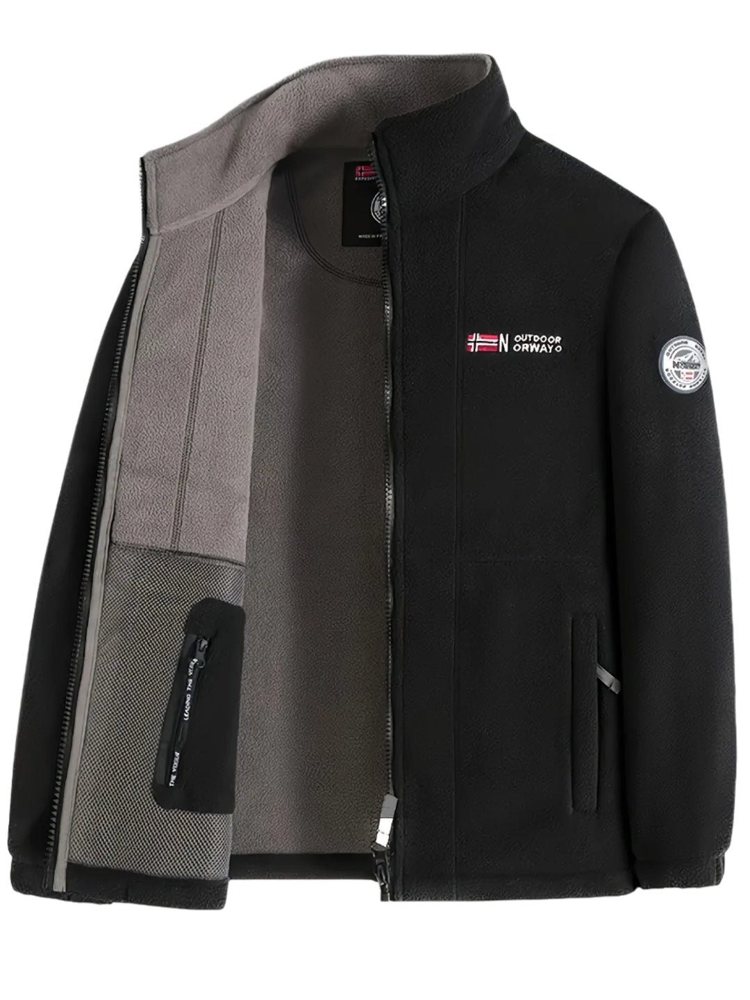 Brandon | Herren Klassische Zip-Fleecejacke für draußen