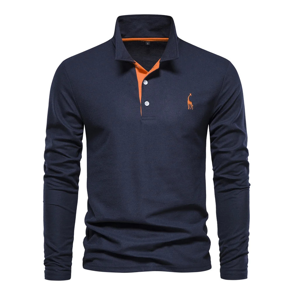 Aaron | Heren Klassiek Knoop Hals Polo Shirt