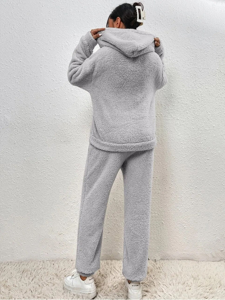 Evi™ Dames Teddy Fleece Loungewear Set