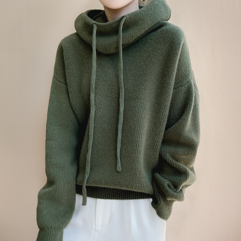 Jolie™ Weicher Strick-Hoodie