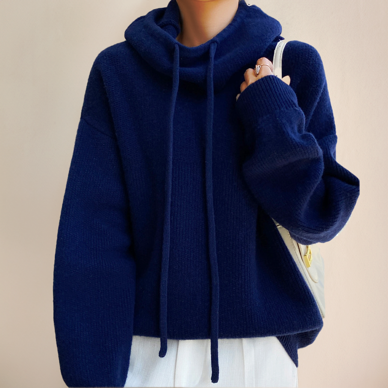 Jolie™ Weicher Strick-Hoodie