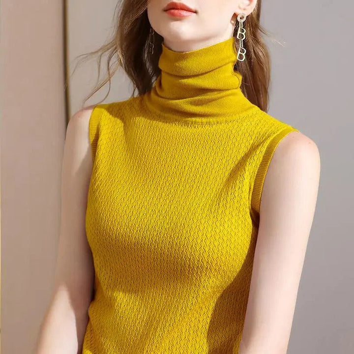 Diede™ Elegantes Ärmelloses Rollkragen-Top