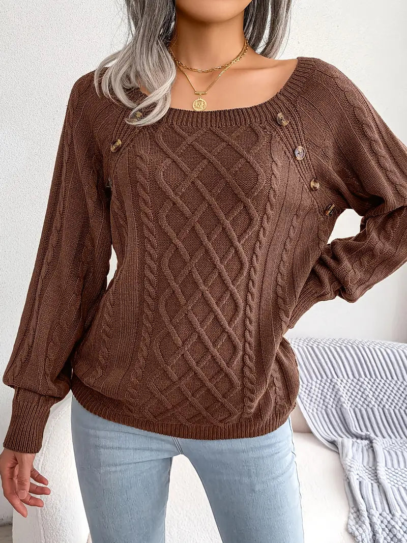 Kabelstrick™ Pullover | Baumwollmischung | Stilvoll und Bequem