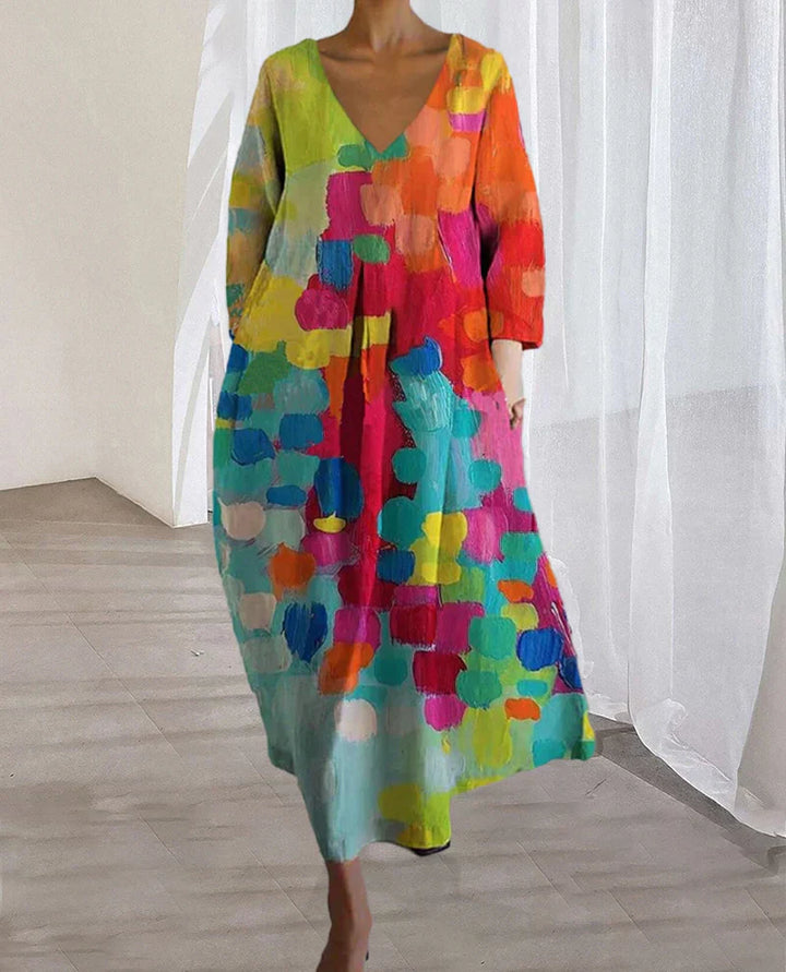 Sophie™ Kleurrijke Maxi Jurk