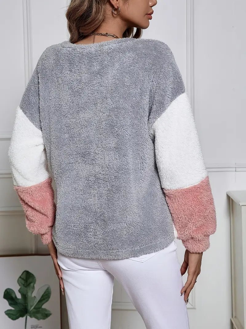 Barbara™ Dames Trui met Driehoekige Kleurvlakken