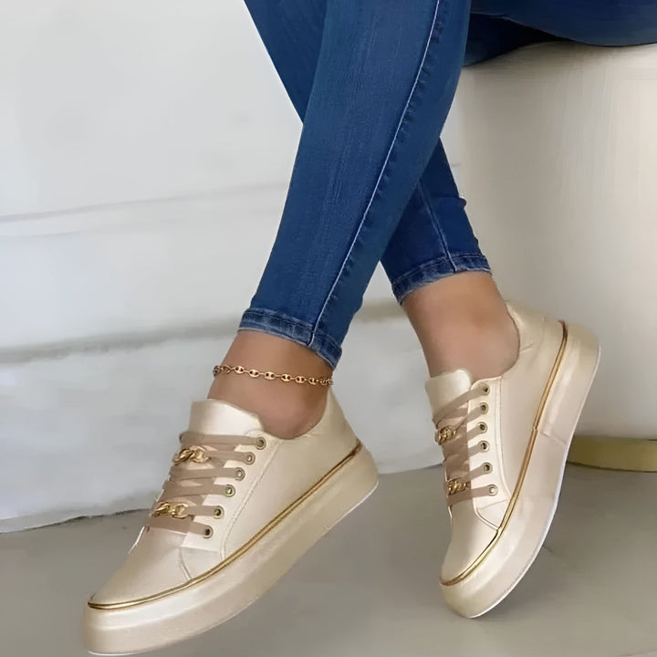 Chelsea | Damen Plateau Schnürsneaker