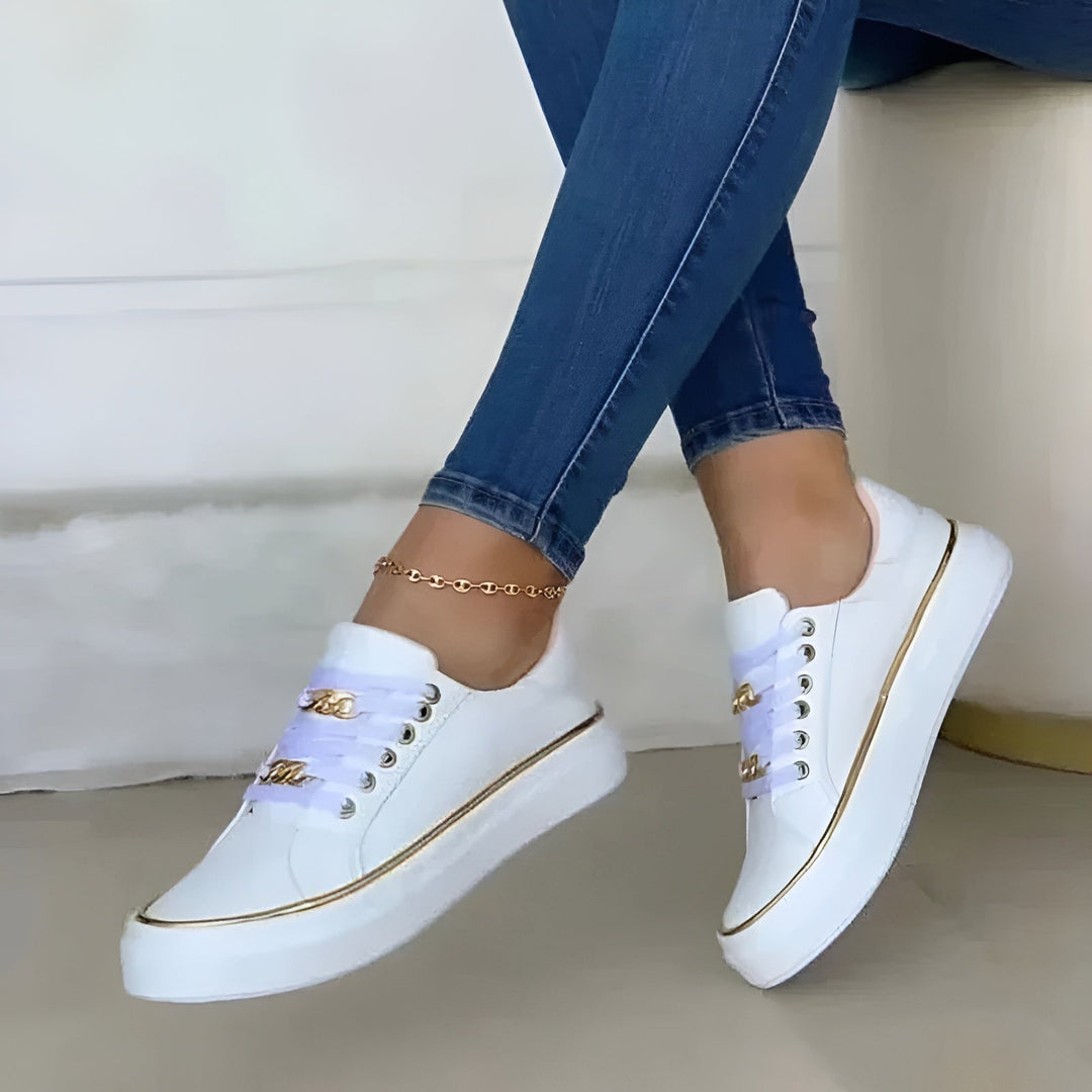 Chelsea | Damen Plateau Schnürsneaker