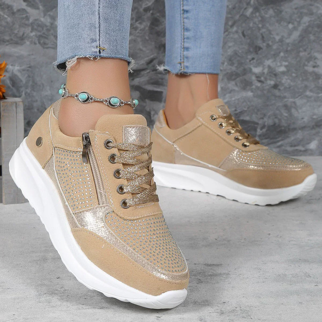 Abigail | Dames Veters Platform Sneakers