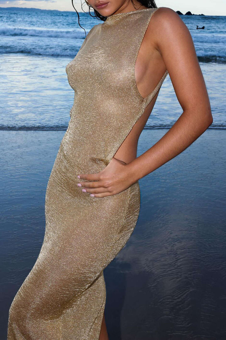 Lisa | Glamouröses rückenfreies Maxikleid – Eleganz trifft Verführung