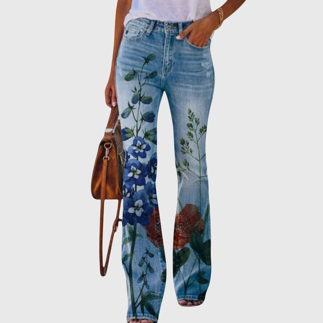 Serenity | Dames Bloemenprint Skinny Jeans