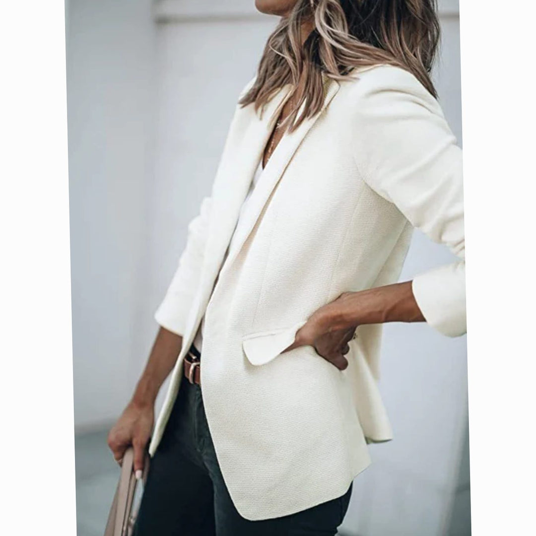 Blazer Gilet Dames Open Voorkant Elegante Casual Longblazer