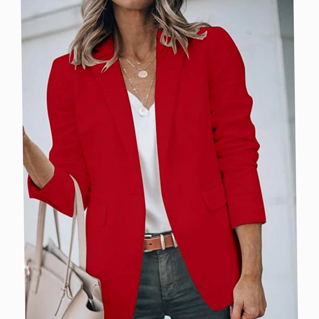 Blazer Gilet Dames Open Voorkant Elegante Casual Longblazer