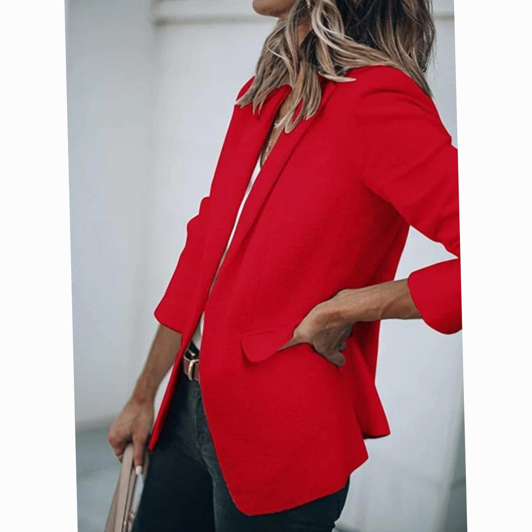 Blazer Gilet Dames Open Voorkant Elegante Casual Longblazer