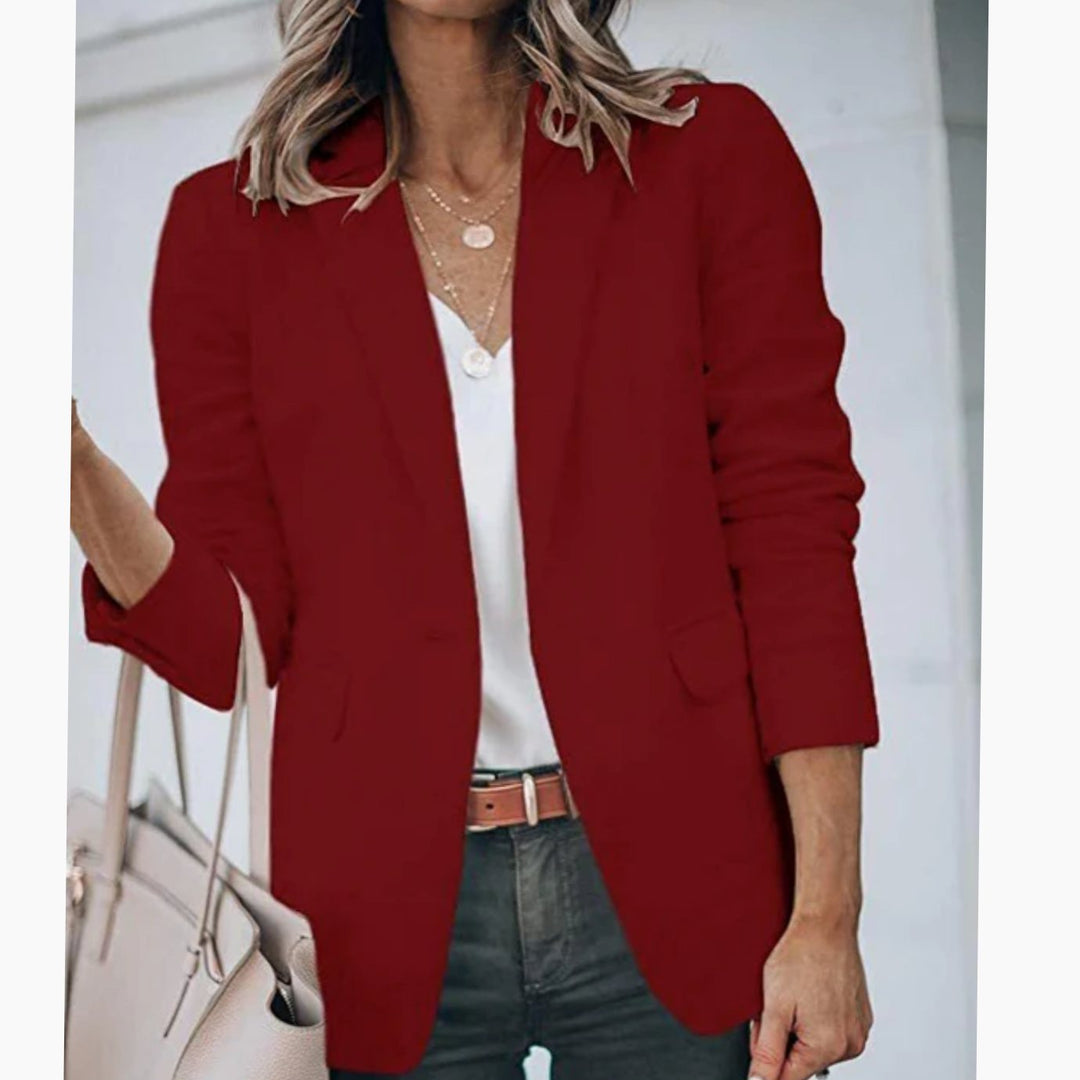 Blazer Gilet Dames Open Voorkant Elegante Casual Longblazer