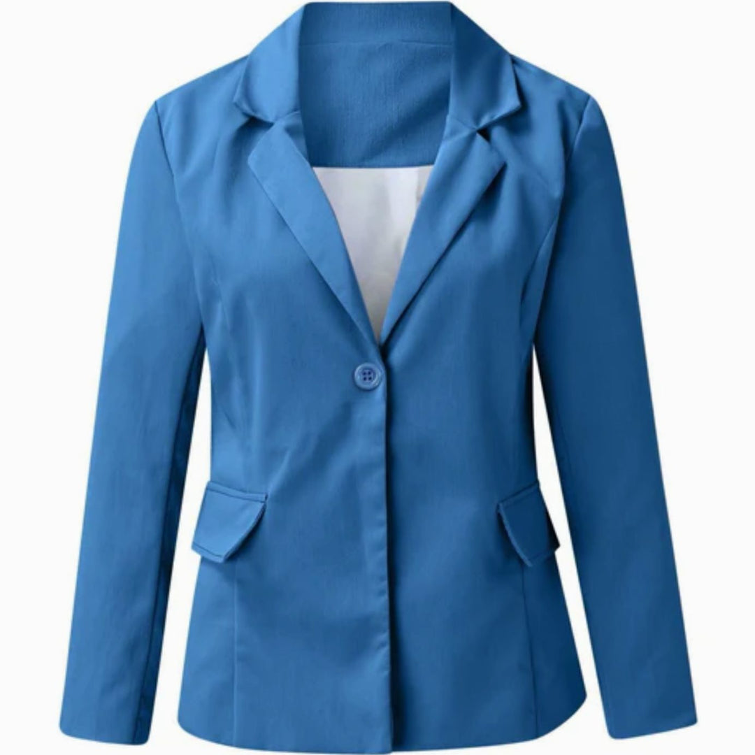 Blazer Gilet Dames Open Voorkant Elegante Casual Longblazer - Blauw