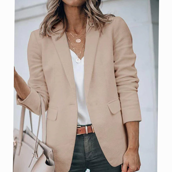 Blazer Gilet Dames Open Voorkant Elegante Casual Longblazer - Lichtbruin
