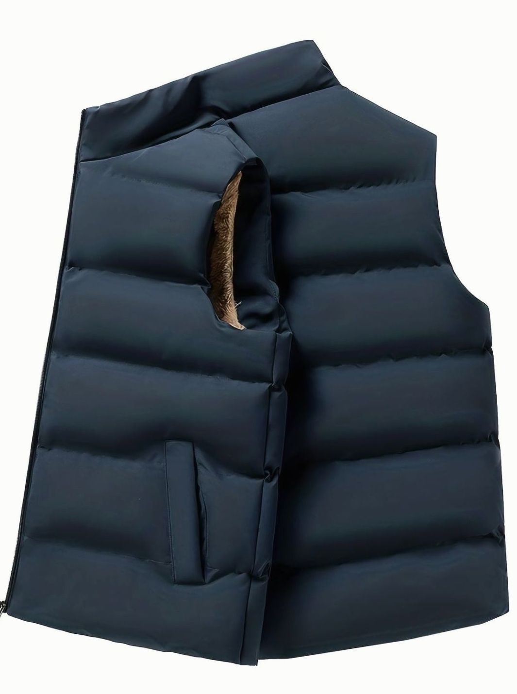 Bodywarmer Dames Fleece Gevoerd Mouwloos Wintervest Opstaande Kraag