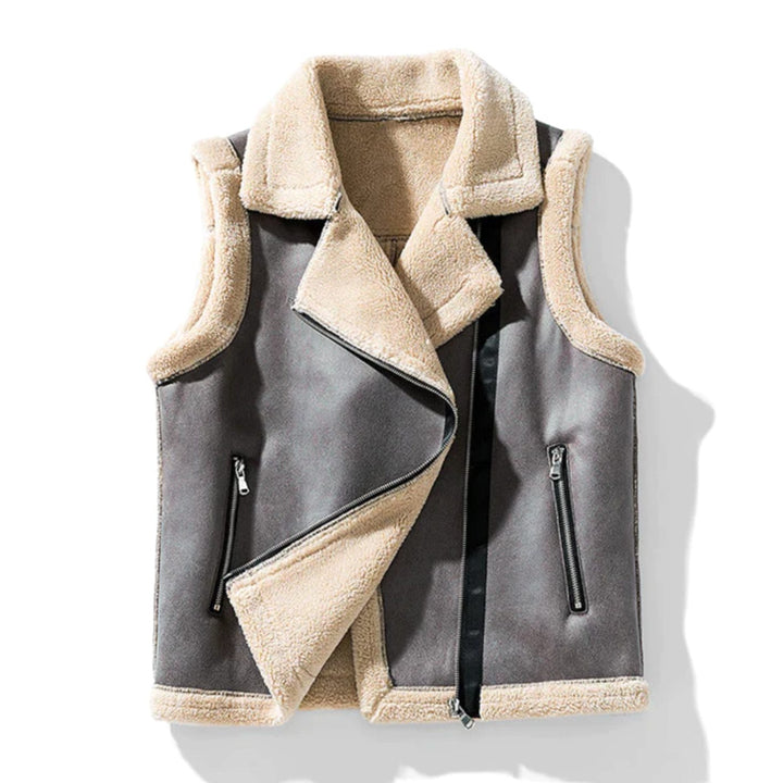 Bodywarmer Dames Mouwloze Fleece Sherpa Vest - Grijs