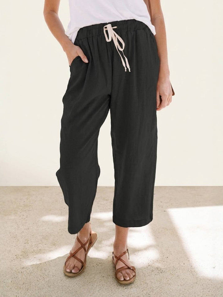 Isabella | Dames Trekkoord Taille Casual Slim Fit Broek