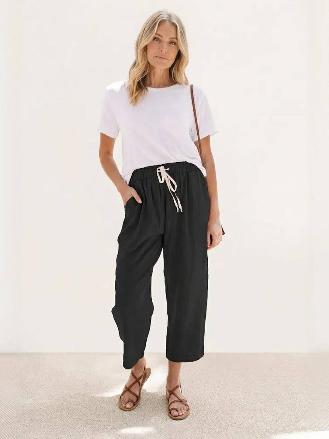Isabella | Dames Trekkoord Taille Casual Slim Fit Broek