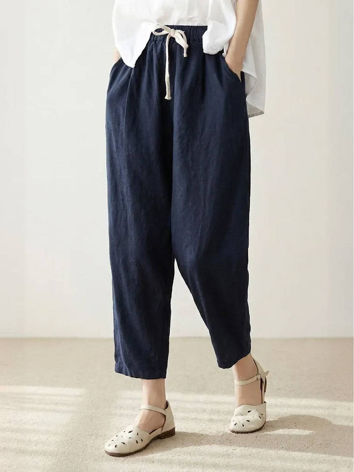 Isabella | Dames Trekkoord Taille Casual Slim Fit Broek