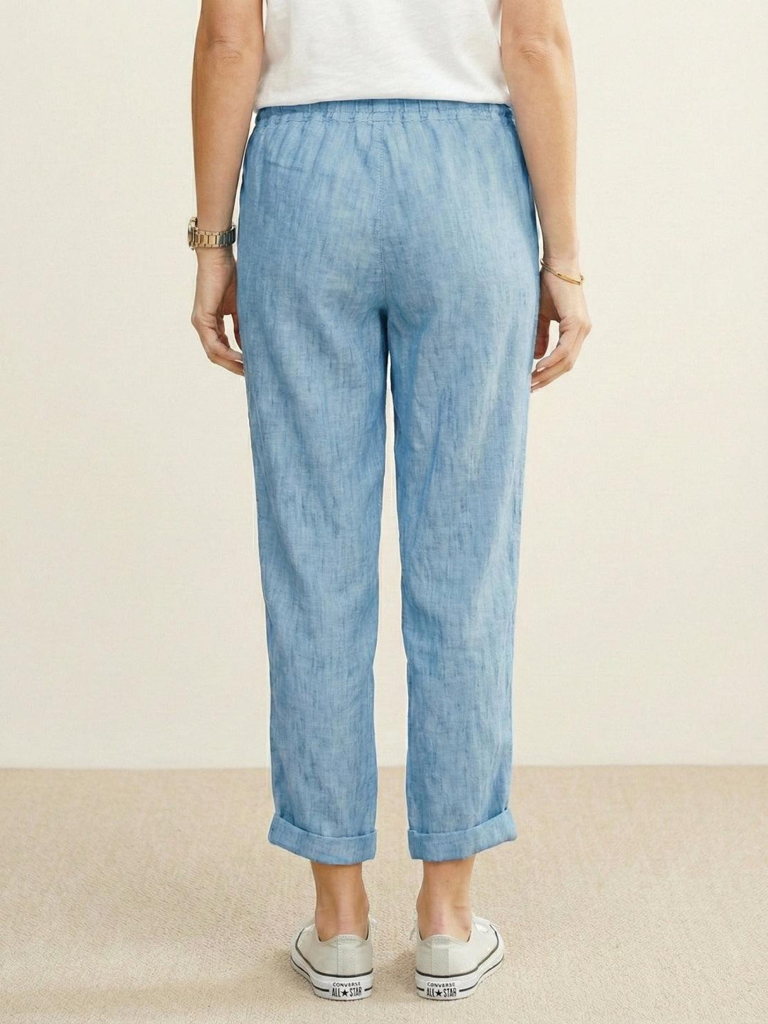 Isabella | Dames Trekkoord Taille Casual Slim Fit Broek