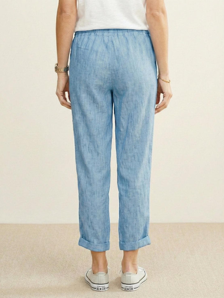 Isabella | Dames Trekkoord Taille Casual Slim Fit Broek