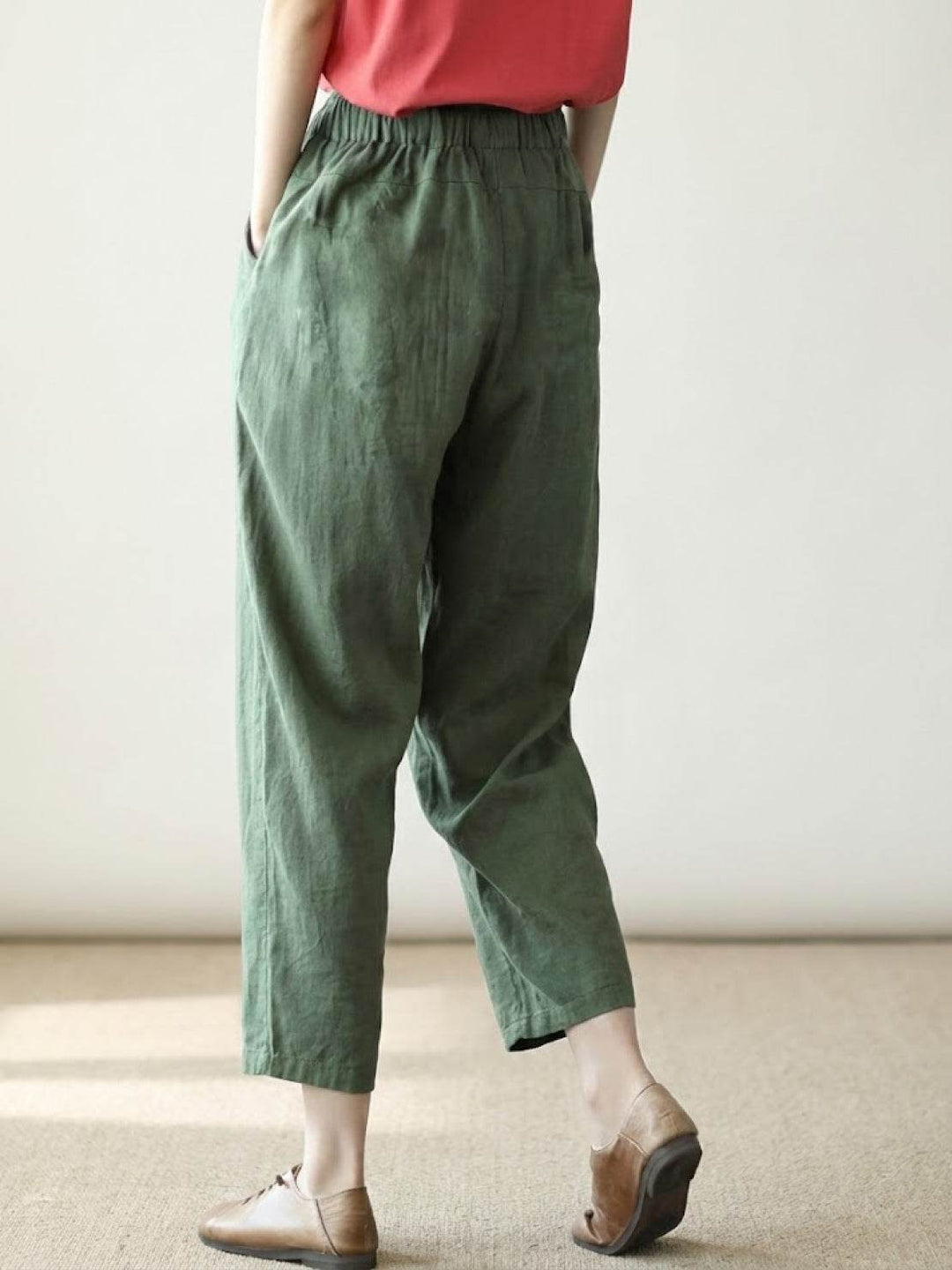 Isabella | Dames Trekkoord Taille Casual Slim Fit Broek