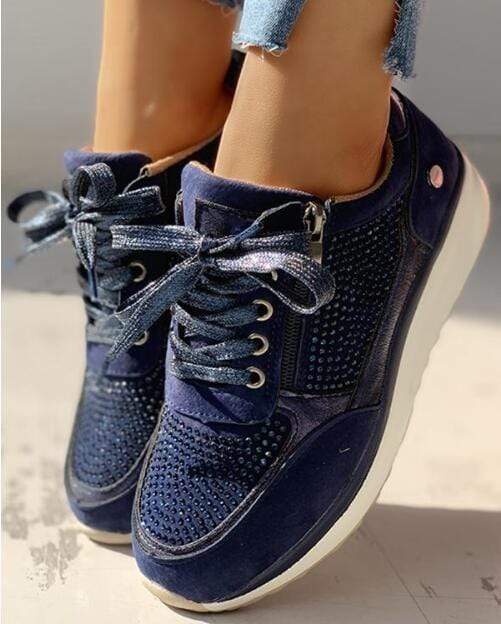 Abigail | Dames Veters Platform Sneakers