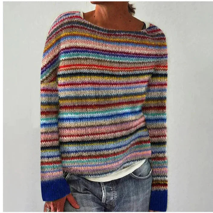 Natalie | Dames Kleurrijke Fair Isle Gebreide Trui