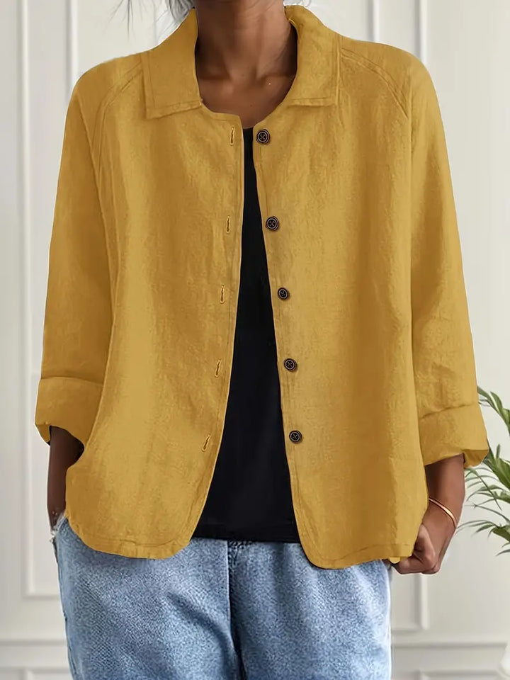 Chloe | Damen Lässige Leichte Jacke mit Knopfleiste vorne