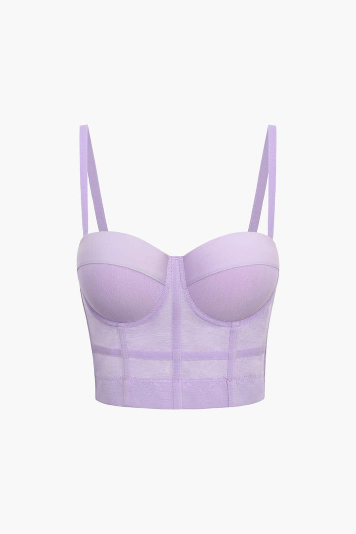 Ida | Figuuraccentuerende Bustier-top met Beugelcups en Transparante Mesh-Structuur