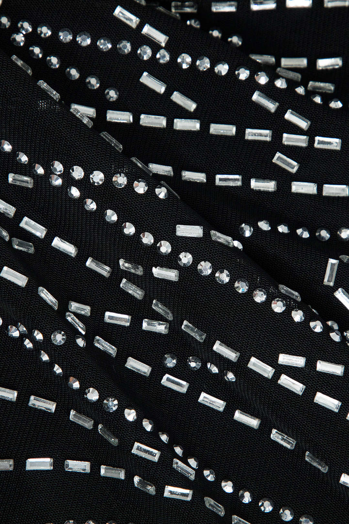 Celeste | Strass-verziend Mesh-Minikleed – Glitterende glamour voor onvergetelijke nachten