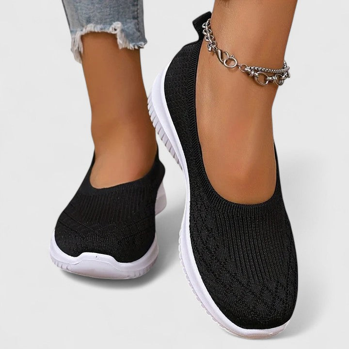 Giselle | Damen Leichte Slip-On Gestrickte Ballerinas