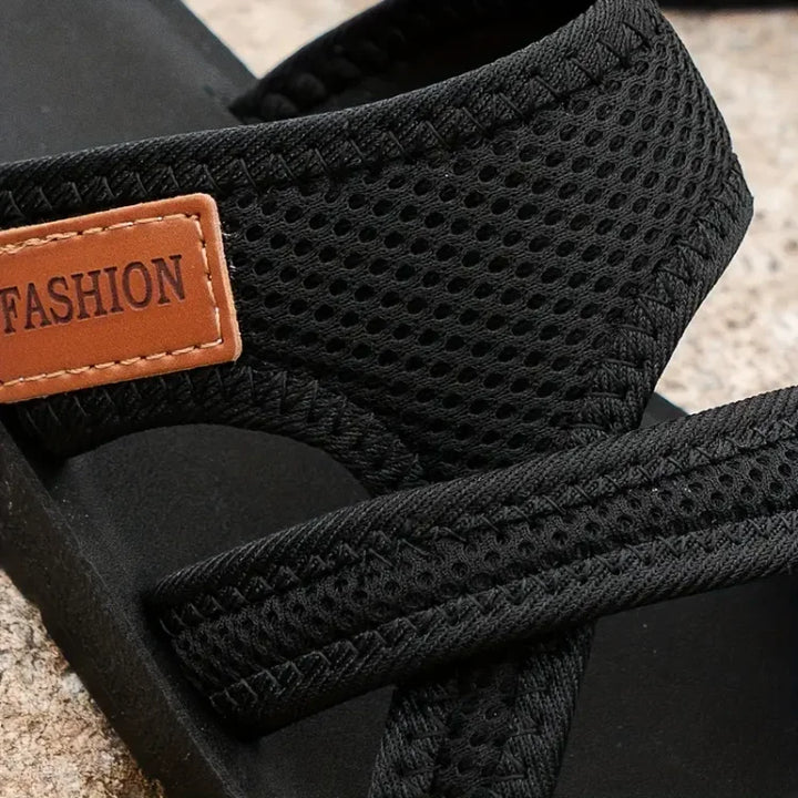 Faye | Dames Slip-On Platte Band Sandalen