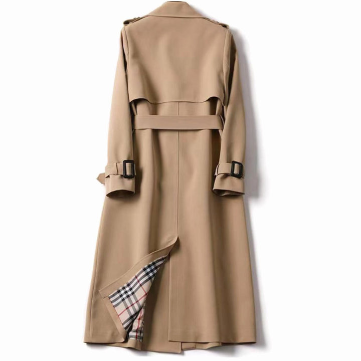Damen Klassischer Taillierter Trenchcoat für den Winter mit Gürtel