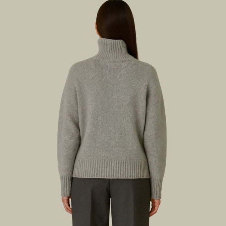 Damen Oversize Rollkragenpullover aus Merinowolle