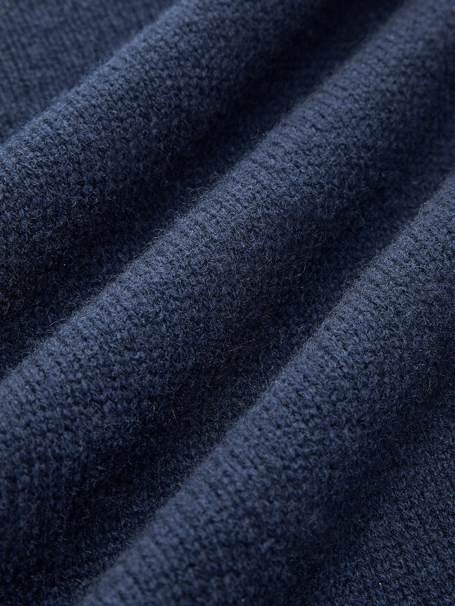 Dames 2-in-1 Gebreide Sweater Denim Kraag Manchetten