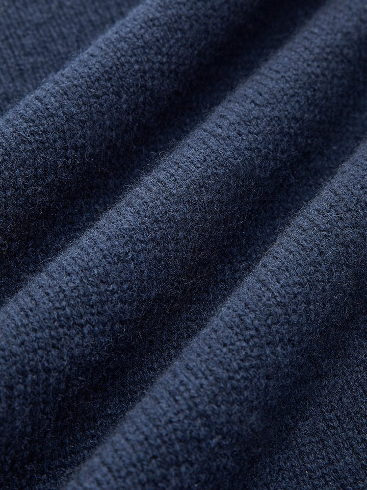 Dames 2-in-1 Gebreide Sweater Denim Kraag Manchetten