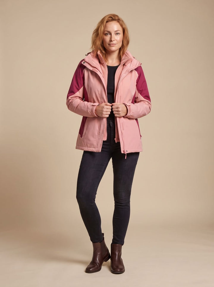 Dames 2-in-1 Softshell Outdoorjas met Afneembare Fleece Binnenjas